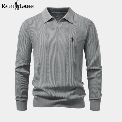 Suéter de punto con cuello polo