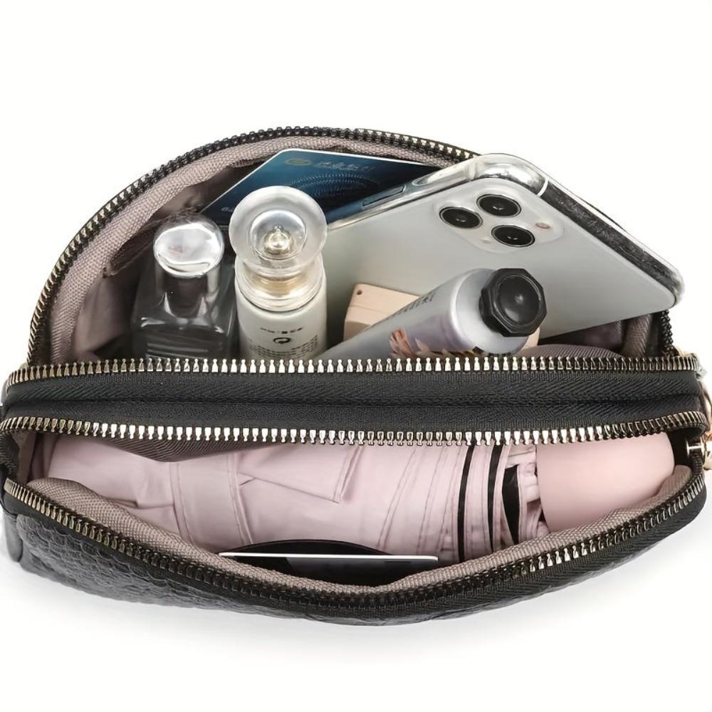 Cora | Belle mini sac à bandoulière en simili cuir avec motif crocodile